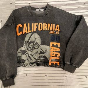 Adika crop top crew neck sweatshirt